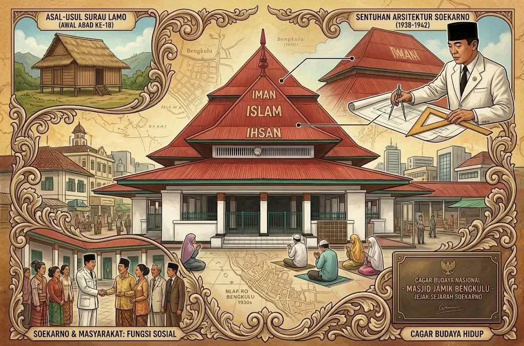 Masjid Jamik Bengkulu Bukan Sekadar Tempat Salat, Ada Cerita Besar di Baliknya